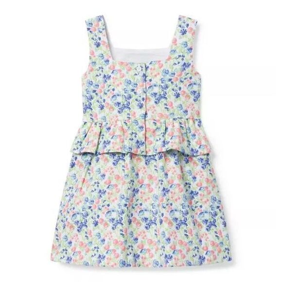Janie & Jack Ditsy Floral Peplum Dress size 2T Toddler Girl - Picture 2 of 9